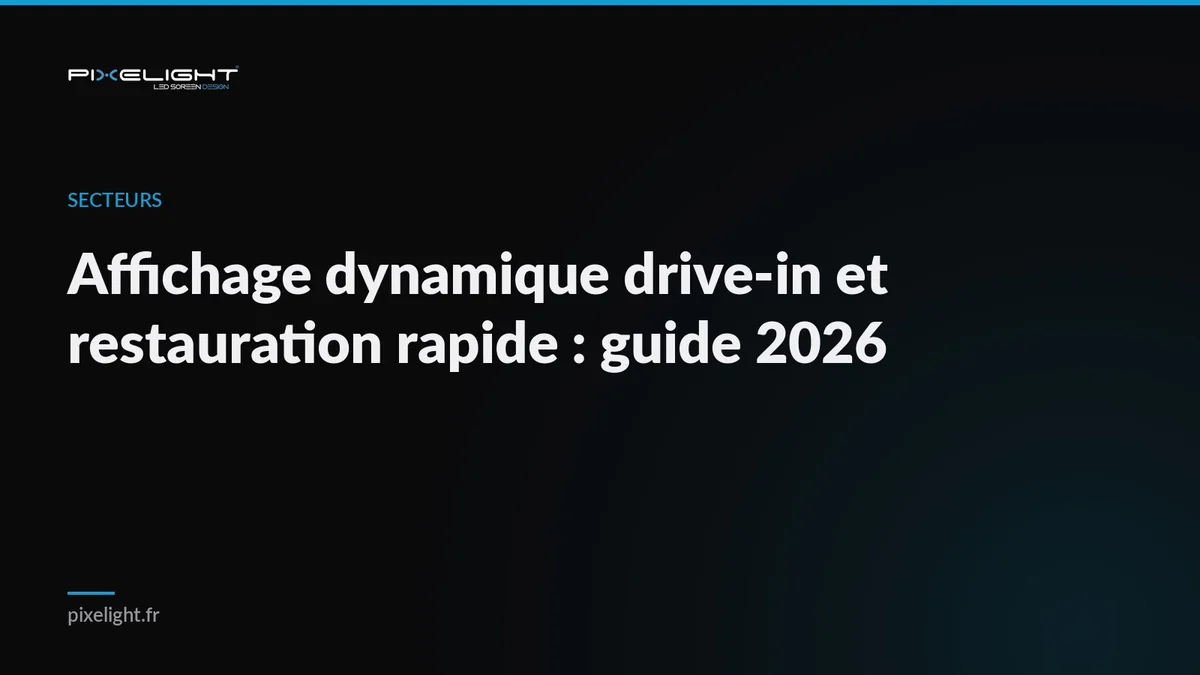 Affichage dynamique drive-in et restauration rapide : guide 2026