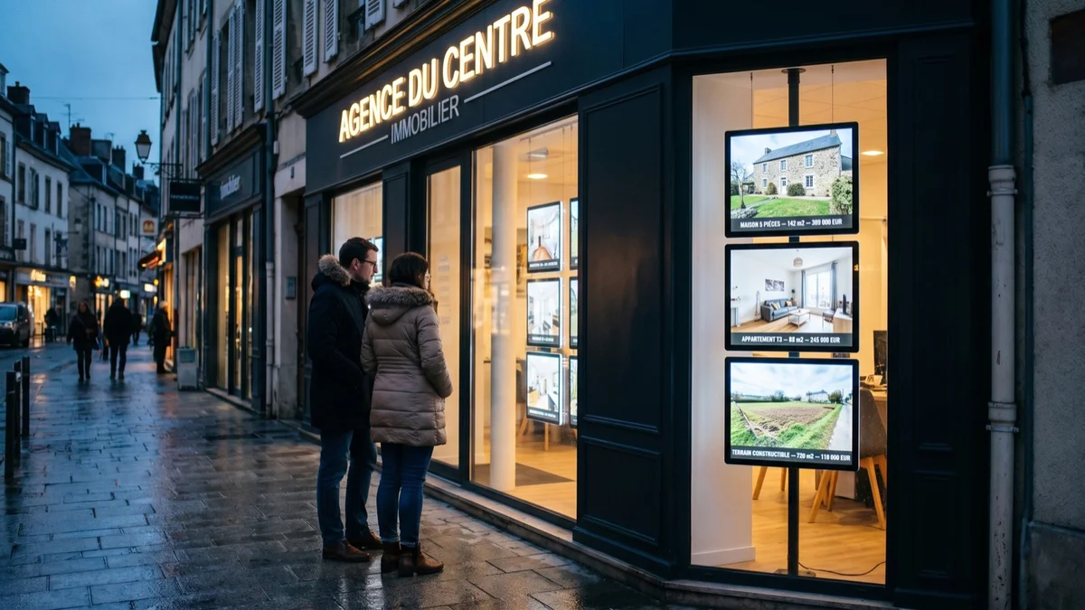 Écran LED agence immobilière et promoteur : guide complet 2026