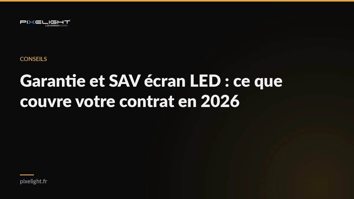 Garantie et SAV écran LED : ce que couvre votre contrat en 2026