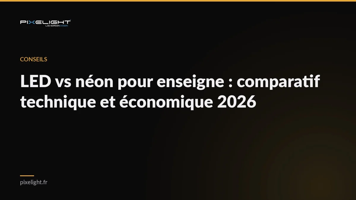 LED vs néon pour enseigne : comparatif technique et économique 2026