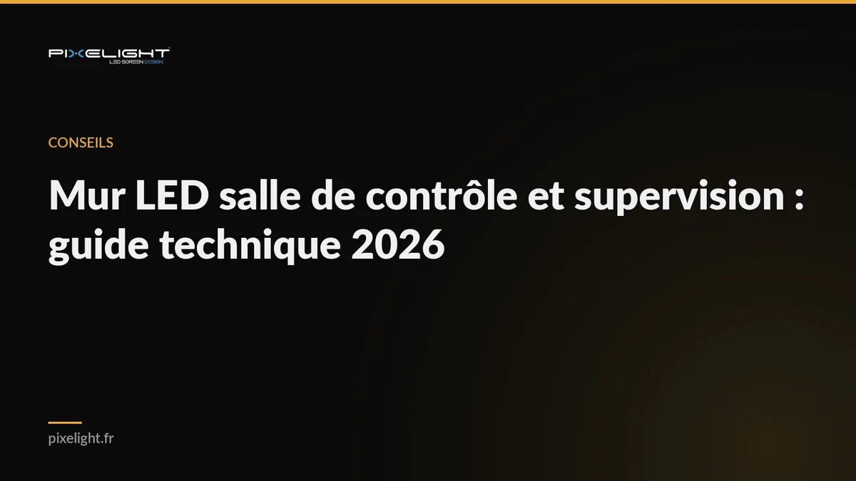 Mur LED salle de contrôle et supervision : guide technique 2026